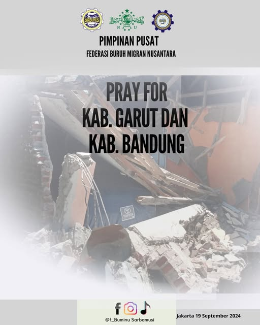 Pray for Garut and Bandung Buruh Migran Nusantara Peduli Kemanusiaan