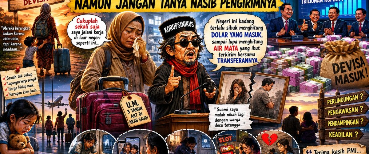 Korupsinikus: “Negara Amat Bangga pada Devisa, Namun Jangan Tanya Nasib Pengirimnya”